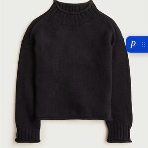 J. Crew Classic Black Turtleneck Sweater